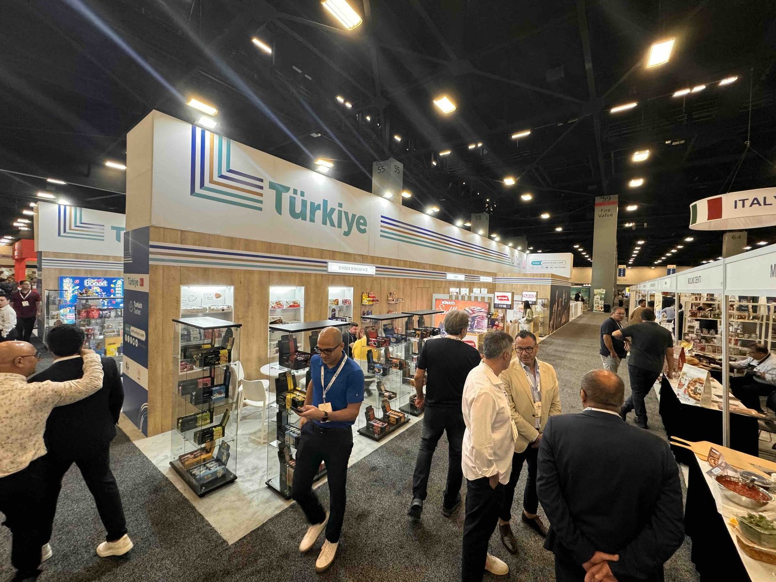 AF&B 2026 — Türkiye Food pavilion booth (Şimşek Bisküvi, Bonart)